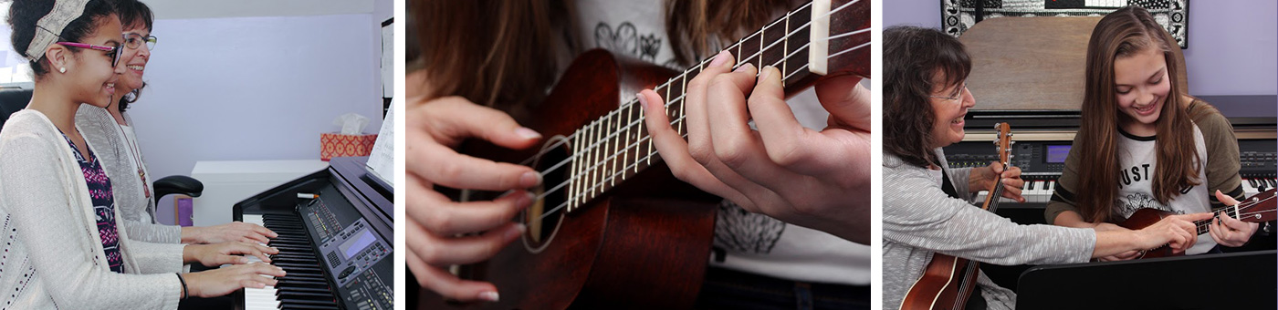 Piano, guitar and ukulele lessons